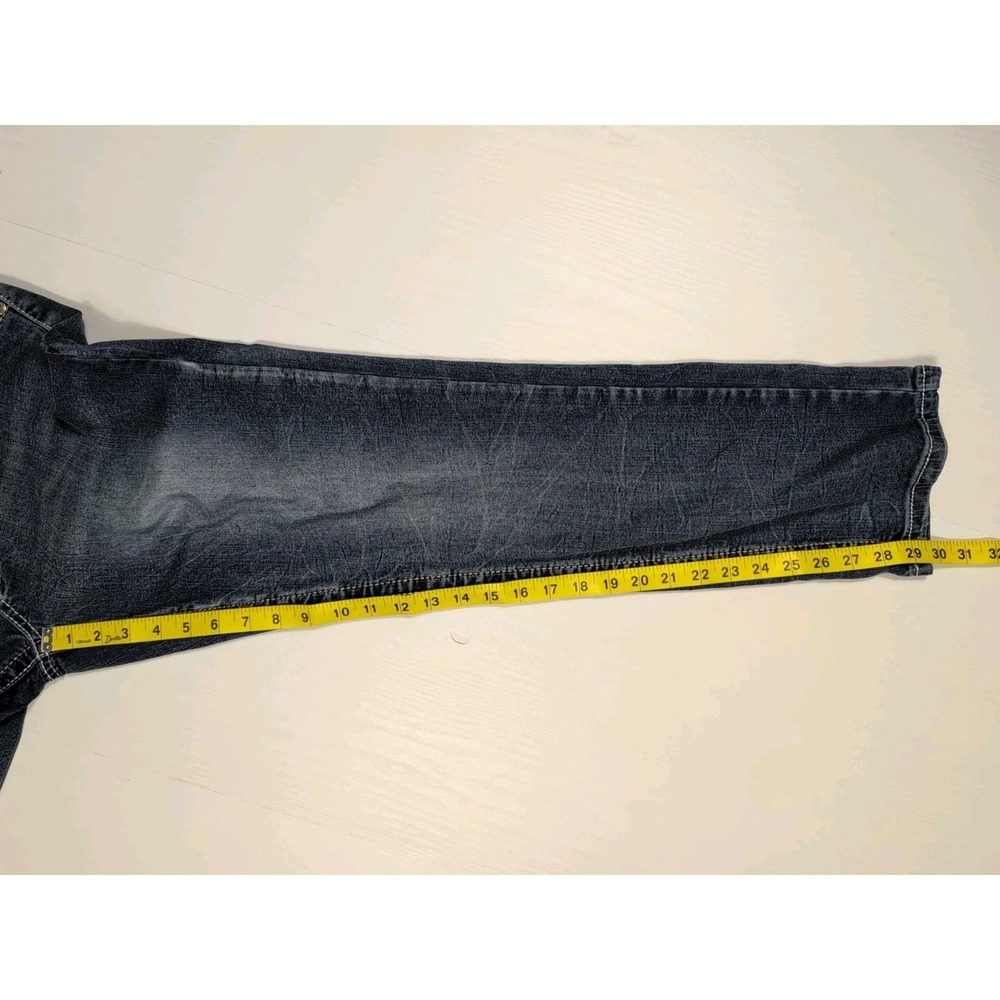 True Luck Men Bootcut Jeans 34x32 Blue Classic Fit Western Denim Pants - Picture 13 of 16